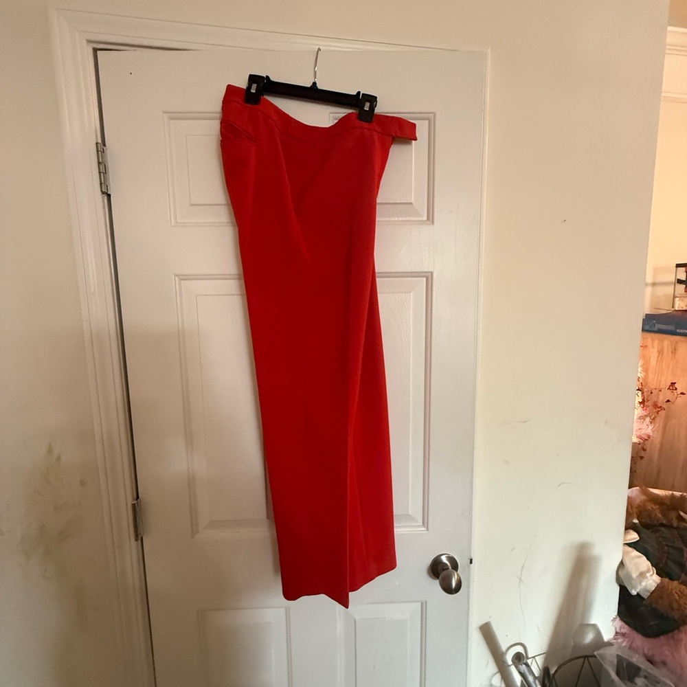 Anne Klein Vibrant Red Pencil Skirt